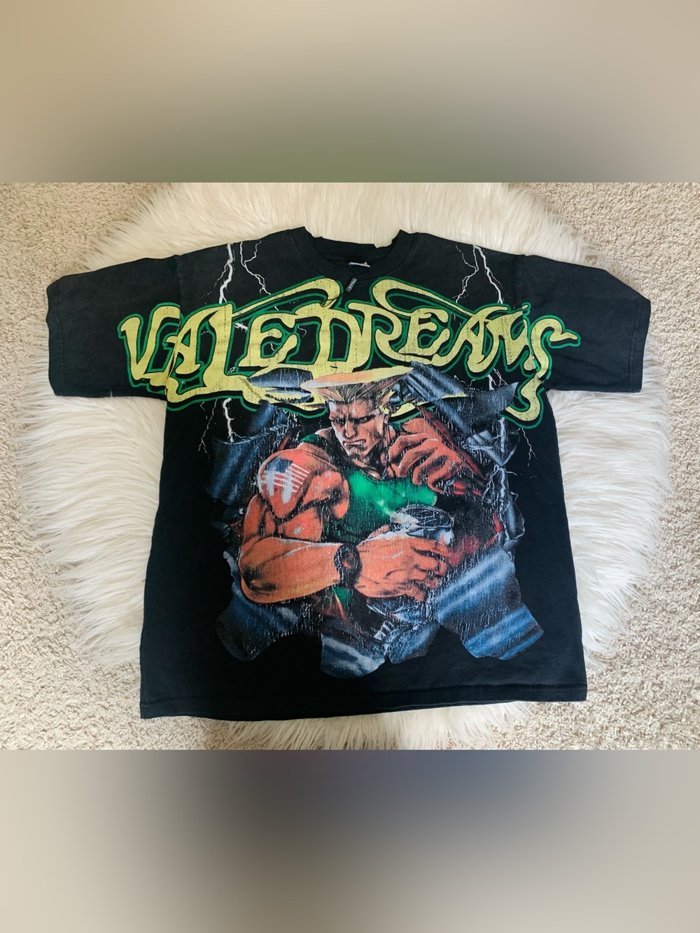 Vale Forever Guile Tee Street Fighter Black Multicolor Size Large